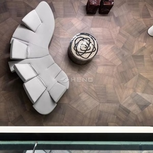 <span class=keywords><strong>Parquet</strong></span> multicouche haut de gamme en chêne et noyer, motif floral, planchers en bois de luxe pour villas, appartements et projets hôteliers - Product Image 5