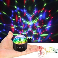 Mini-Disco-Licht, schallaktiviert, mehrfarbig, batteriebetrieben, RGB-Discokugel-Licht