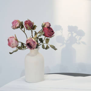 Multicolor boda camino flor fila Mesa flor decoración Interior Artificial 9 cabezas ramo de rosas francesas - Product Image 6