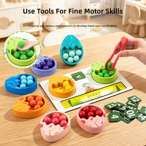 Juguetes <span class=keywords><strong>de</strong></span> Motricidad Fina para Niños en Edad Preescolar, Juego <span class=keywords><strong>de</strong></span> Matemáticas Montessori, Juego <span class=keywords><strong>de</strong></span> Emparejamiento <span class=keywords><strong>de</strong></span> Cuentas con Pinzas y Huevos <span class=keywords><strong>de</strong></span> Dinosaurio Coloridos - Product Image 2