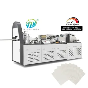 Volautomatische Hoge Snelheid Kleurendruk Opvouwbare Restaurant Papieren Servet Tissue Machine 7kw