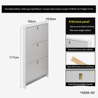 Meuble à chaussures ultra-fin en bois massif de 10 cm, multifonctionnel, moderne, pour l'entrée, organisateur de rangement pour petits espaces