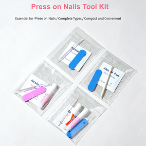 Kit d'outils de manucure professionnel pour pose d'ongles : lime à ongles, lingettes alcoolisées, bâtonnet, dissolvant de colle gelée, ensemble d'outils pour ongles - Product Image 2