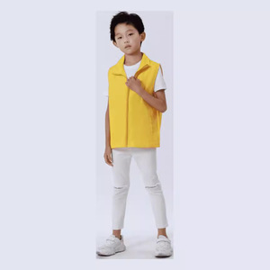 Chaleco infantil de color rojo liso, uniforme escolar de fibra de poliéster para estudiantes de primaria - Product Image 2