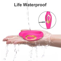 Vibrateur portable 2-en-1 télécommandé pour femme, stimulateur clitoridien et point G en silicone, œuf vibrant invisible en forme de U