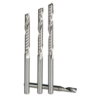 Fraise à spirale à une seule dent LISCA 3,175 mm-12 mm, fraise à fraiser en carbure à coupe ascendante, fraise à fraiser CNC, fraise à tige droite