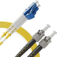 Jumper serat optik kabel patch serat pigtail 5m FC ke LC Mode tunggal kabel Jumper Patch serat optik 2.0MM LSZH kuning