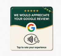 Support de table avec code QR dynamique Google Review en PVC et NFC pour menu de restaurant, Instagram, Facebook, LinkedIn