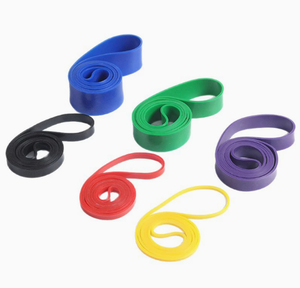 Factory Wholesale <b>TPE</b> Portable Heavy/Medium/Light Resistance Band 25-65lb Green 208cm Fitness Training Custom Logo Home Gym MD - Product Image 4