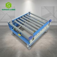 Système de manutention programmable Sinocube pour palettes/caisses, unité de transfert réglable, rouleaux en acier antistatiques, charge nominale 1T-3T