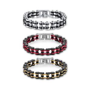 Pulsera de Cadena de Acero Inoxidable 316L para Hombre, Estilo Motero, Resistente, 12 mm, Ajustable, 200-215 mm - Product Image 5