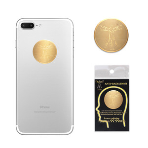 Logo de marca pequeña grabado personalizado, pegatina antiradiación 5G contra escudo EMF bloqueado - Product Image 1