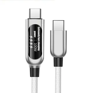 Smart USB Type C Cable 5A Fast Charging Wire Mobile Phone USB Wires Cable For iphone Samsung Type C Data Charge Cable Cord