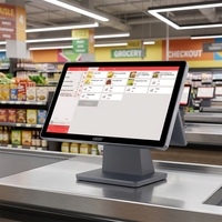 Terminal Punto de Venta GSAN de 18.5 Pulgadas, Todo en Uno, con Pantalla Táctil Dual, Sistema Windows, para Supermercados y Negocios