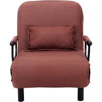 Chaise de lit paresseux rembourrée chaise de canapé-lit pliante chaise de loisirs pliante avec dossier réglable à 5 angles avec oreiller jusqu'à 330lbs