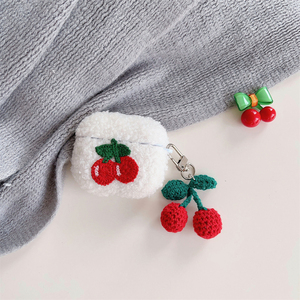 Nuovo Design alla Moda, Custodia Protettiva in Peluche con Motivo a Ciliegie Antiurto e Anticaduta per <span class=keywords><strong>Apple</strong></span> Airpods4 - Product Image 5