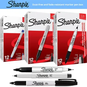Marcadores Sharpie Resistentes al Agua, para Uso Industrial y <span class=keywords><strong>de</strong></span> <span class=keywords><strong>Laboratorio</strong></span>, Caja Completa, Borrables, <span class=keywords><strong>Punta</strong></span> <span class=keywords><strong>Doble</strong></span>, <span class=keywords><strong>Punta</strong></span> Oblicua, Sin Polvo - Product Image 2