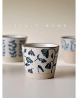 Isalt Home – Services à café et à thé en céramique et porcelaine faits à la main, avec poignées, écologiques, résistants à la chaleur, qualité alimentaire, design classique, Guangdong