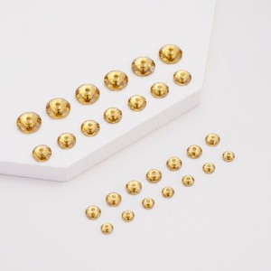 Perles de strass à coudre en résine époxy, topaze du Colorado légère, 5 mm, à dos plat, trou central, pour pendentifs coulissants, apprêts de bijoux, effet diamant - Product Image 1