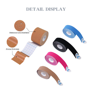 Bande de kinésiologie personnalisée YOUNGSON de 5 m de long, bande athlétique en coton de 5 cm pour doigts avec impression de logo de 2,5 cm, échantillon gratuit disponible, facile à poser - Product Image 1