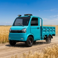 Mini camionnette électrique robuste à 4 roues pour le transport de marchandises, la logistique et l'agriculture avec benne ouverte