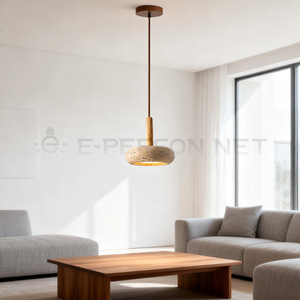 Lampe suspendue décorative en pierre de travertin naturelle, blanc chaud, <span class=keywords><strong>suspension</strong></span> AC, <span class=keywords><strong>pour</strong></span> salle à manger, <span class=keywords><strong>cuisine</strong></span> - Product Image 5