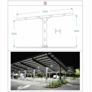 Structure de montage de panneaux solaires avec garantie de 12 ans, support solaire photovoltaïque anodisé pour <span class=keywords><strong>parking</strong></span> au sol - Product Image 5