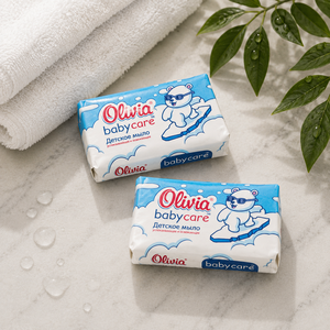 Jabón en Barra Suave para Bebés Blue Gentle con Glicerina y Lanolina para Piel Sensible 90 g Olivia Baby Care - Product Image 1