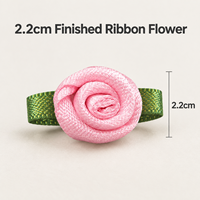 Petite Rosette en Tissu Faite Main pour Ornement de Robe, Décoration de Chaussettes, Pince à Cheveux, Décoration de Chaussures, Emballage Cadeau, Couleur Personnalisée