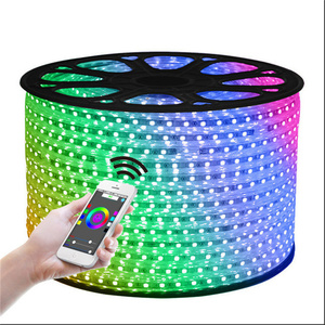 Bande lumineuse à <span class=keywords><strong>LED</strong></span> pour la musique Sync RGB 5050 <span class=keywords><strong>Ruban</strong></span> flexible de contrôle BT pour la décoration de salle de fête <span class=keywords><strong>TV</strong></span> Rétroéclairage - Product Image 5