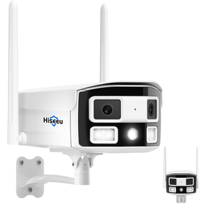 Parkings 180 ° grand angle double objectif résistant aux intempéries sécurité commerciale extérieure AI sans fil maison WiFi caméra de vidéosurveillance - Product Image 1