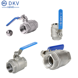 วาล์วบอลสแตนเลส DKV 304 316 แบบสองชิ้น ข้อต่อเกลียว BSP NPT 1000WOG แบบเต็มพอร์ต วาล์วบอล 2 ชิ้น สำหรับน้ำ แก๊ส น้ำมัน - Product Image 2