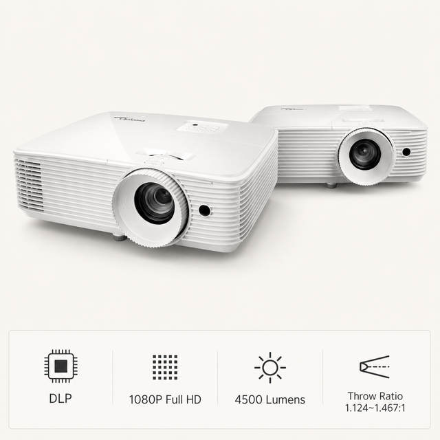 Optoma HD39HDR EH412 Projector 4K DLP 1080P 4500 Ansi LumensFull 3D Office With Video  HDR 1920x1080 HD Proyector