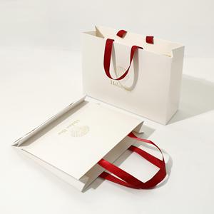 Tùy chỉnh thân thiện với môi WhitePaper kết cấu Kraft nghệ thuật túi giấy sang trọng hoa in mang nhãn hiệu quần áo giày vớ lông với logo - Product Image 2