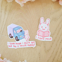 Autocollants en papier mat découpés sur mesure, imperméables, imprimés de dessins animés mignons, durables et écologiques, vente en gros