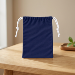 Pochette à cordon bleu marine, couleur unie, tissu non tissé, portable, unisexe, usage quotidien, style minimaliste, toutes saisons - Product Image 3