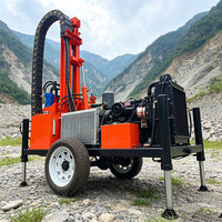 Foreuse hydraulique sur chenilles pour puits profonds de 200 m, avec mât télescopique, haute efficacité et structure robuste