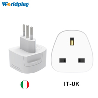 Adaptateur de prise de voyage de puissance de prise de sortie de ca de royaume-uni, convertisseur d'adaptateur de chargeur de voyage à 2 broches