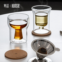 Bouteille d'eau en verre à double paroi, séparation thé et eau, tasse à thé avec infuseur à thé
