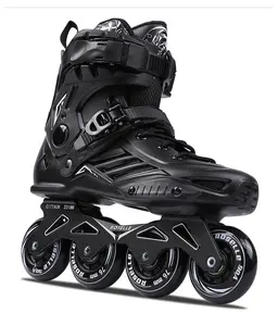 사용자 정의 레이싱 두꺼운 발가락 모자 스케이트 신발 도매 내마 모성 단일 행 4 바퀴 인라인 스케이트