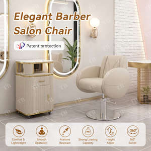 Silla de Barbería Minimalista con Diseño Patentado Turri, Silla Giratoria 360° para Maquillaje, Muebles de Salón, Sillas de Barbería - Product Image 2