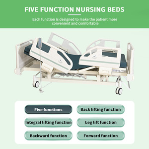 <span class=keywords><strong>Lit</strong></span> médicalisé multifonctionnel motorisé à 5 mouvements avec télécommande pour personnes âgées paralysées et alitées - Product Image 2