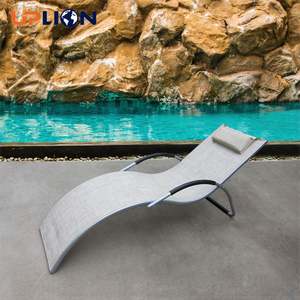 Sdraio da Piscina in Metallo Uplion, Sedia Reclinabile da Giardino con Braccioli, <span class=keywords><strong>Lettino</strong></span> da <span class=keywords><strong>Spiaggia</strong></span> - Product Image 1
