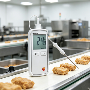 Thermomètre alimentaire portable étanche Testo 108, prend en charge les sondes thermocouples de type T/K, testeur de température portable IP67 - Product Image 3