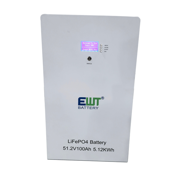 Wall-mounted Home Energy Storage Battery 5KWh 48V 100Ah LiFePO4 Semi-solid State 5KW Output 6000-Cycle Energy System EWT 3-Year