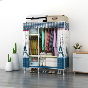 Armario <span class=keywords><strong>de</strong></span> lona <span class=keywords><strong>de</strong></span> 130cm <span class=keywords><strong>de</strong></span> <span class=keywords><strong>ancho</strong></span> para dormitorio, puerta corredera doble, portátil, organizador <span class=keywords><strong>de</strong></span> almacenamiento artesanal, armario <span class=keywords><strong>de</strong></span> ropa <span class=keywords><strong>de</strong></span> tubería <span class=keywords><strong>de</strong></span> Metal - Product Image 1