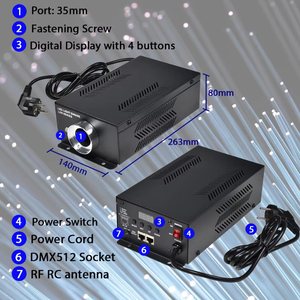Moteur d'éclairage LED à fibres optiques avec construction en aluminium, effet étoile <span class=keywords><strong>filante</strong></span> scintillante pour la décoration de plafonds de pièces et de voitures - Product Image 3