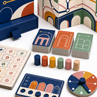 Jeu de société de stratégie de route personnalisé pour deux joueurs, boîte en carton compacte pliable pour voyage, boîte rigide à tiroir mince, style européen moderne