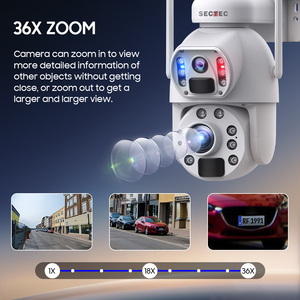 Nouvelle caméra solaire 4G PTZ 6MP 6W avec zoom 36X, double objectif, vision nocturne, carte SD, cloud et projecteur extérieur - Product Image 3