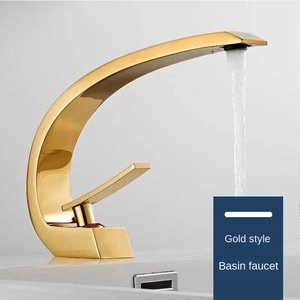 Modernall-copperbasin faucetmoonbay faucetsplash-proof hotandcold faucetceramicvalvecore - Product Image 6